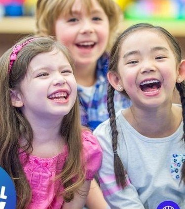 Happy young SKORMINDA students